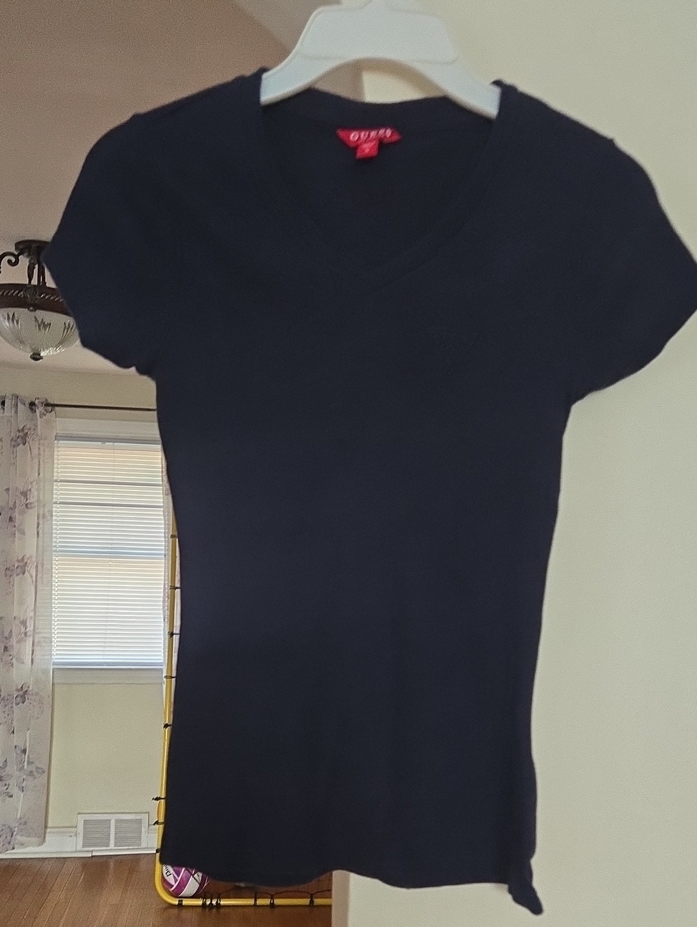 Guess Navy Short-Sleeve V-Neck Tee